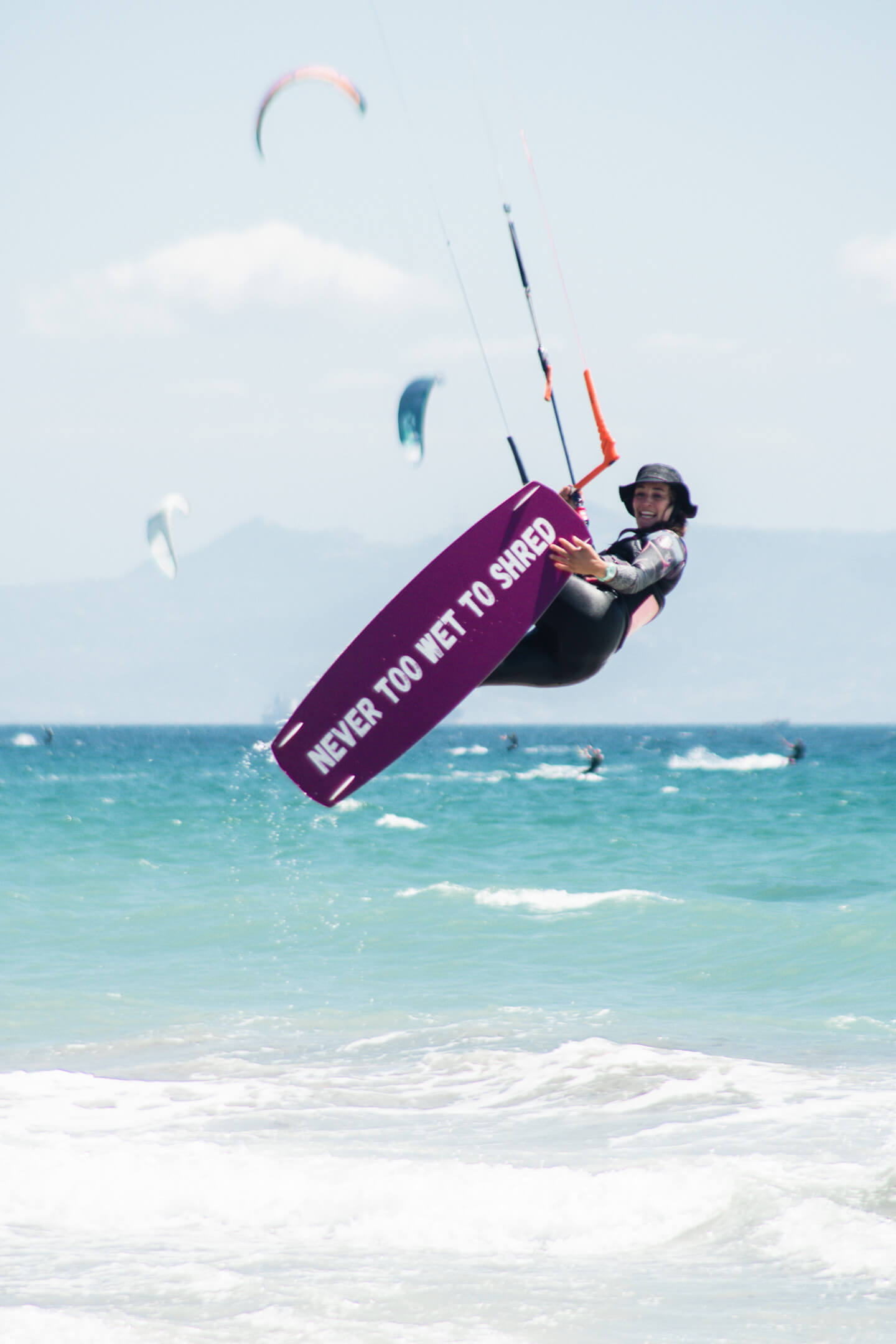 Ladies-only kite camp in Tarifa, Spain, to kitesurf at spots like Playa Los Lances, Valdevaqueros, Playa Chica, Balneario, Palmones, Caños de Mecca.