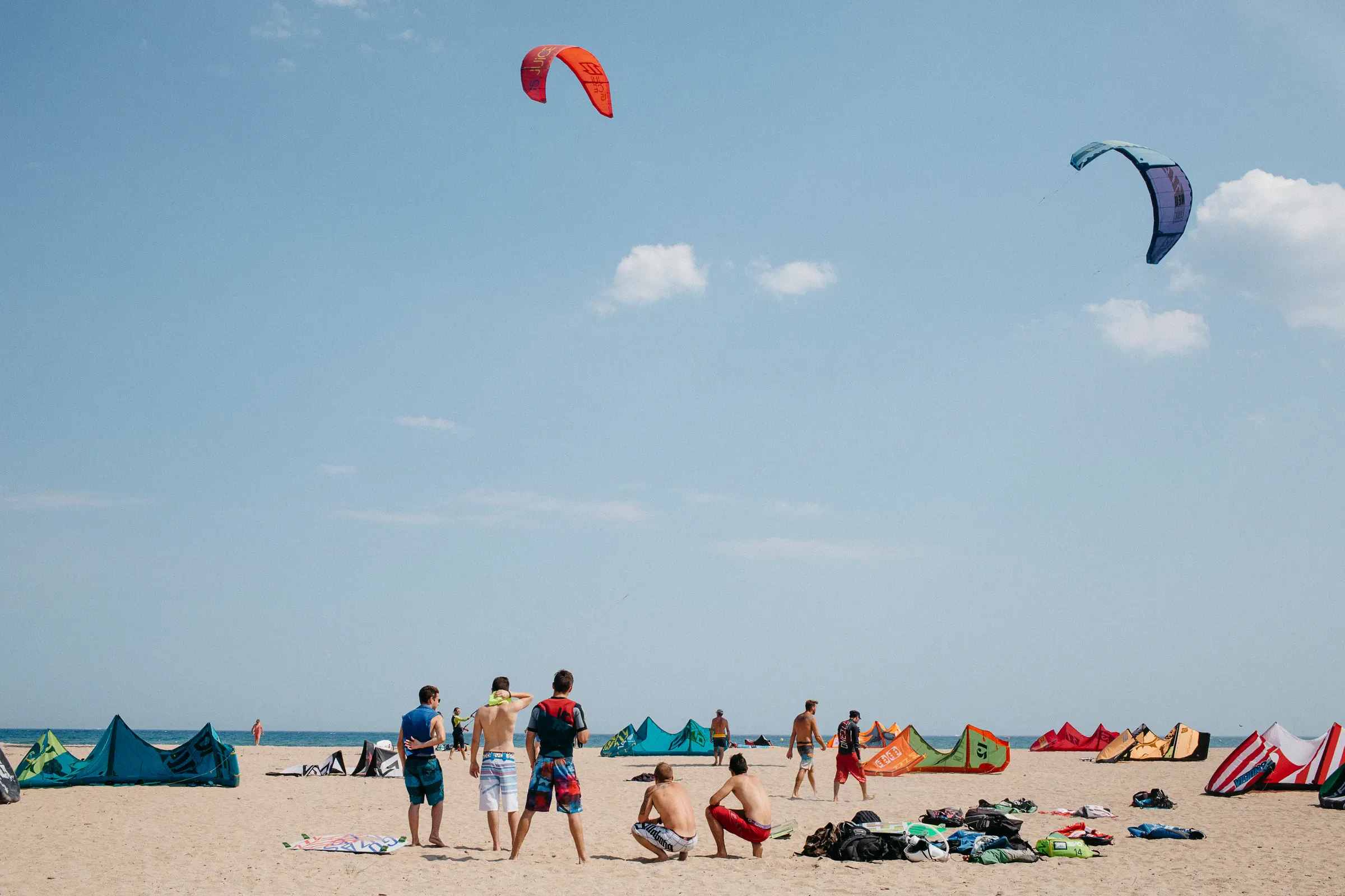 Camping La Plage d'Argens in Saint Aygulf, perfect to kitesurf from June through September.