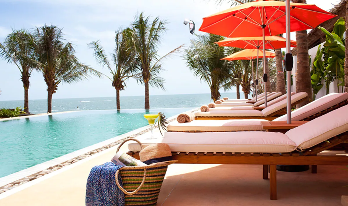 Luxurious Mikri Vigla Hotel Beach Resort in Mui Ne, Phan Thiet, Vietnam, featuring a private beach and comfortable accommodations perfect for kitesurfers.